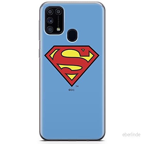 ERT GROUP mobiltelefonfodral för Samsung M31 originalt och officiellt licensierat DC mönster Superman 002 optimalt anpassad till formen på mobiltelefonen, fodral tillverkad av TPU plast 5904805479908