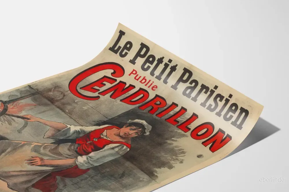 Vintageposter Le Petit Parisien Cendrillon av Emile Richebourg - Bild 3