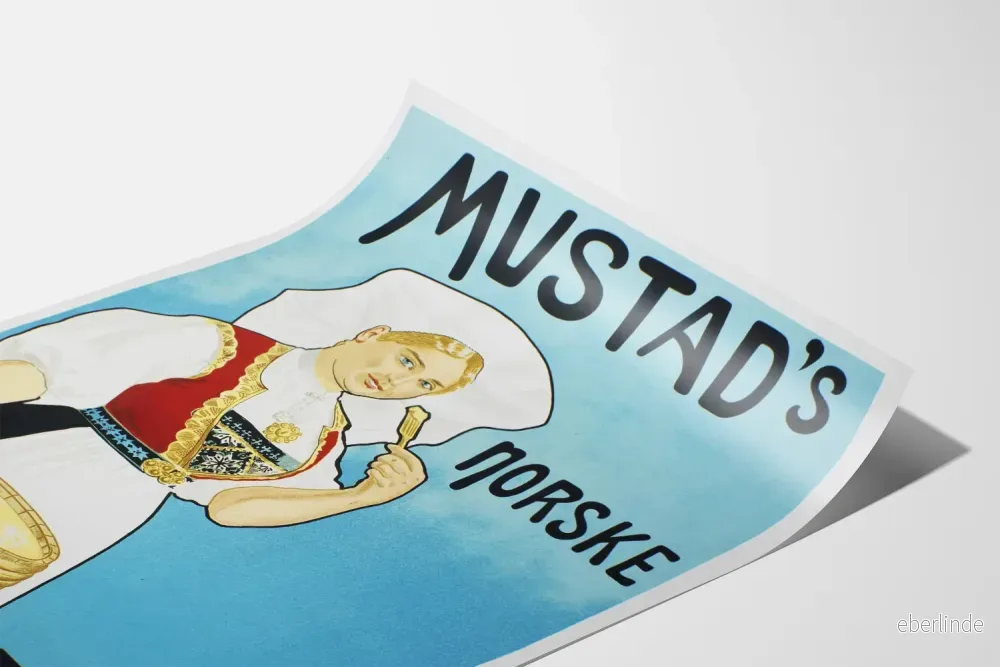 Vintageposter för Mustad's Norske Margarine för väggdekoration - Bild 3
