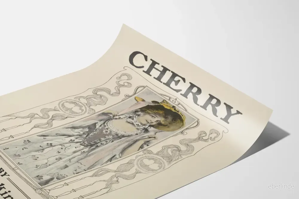 Vintage dekorativ poster Cherry av Booth Tarkington - Bild 3