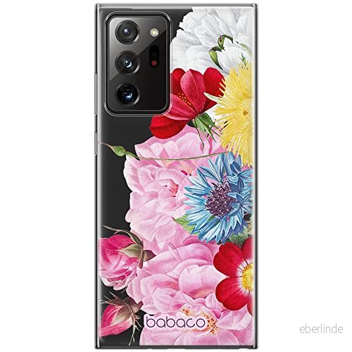 ERT GROUP mobiltelefonfodral för Samsung GALAXY NOTE 20 ULTRA originalt och officiellt licensierat Babaco mönster Flowers 056 optimalt anpassad till formen på mobiltelefonen, gedeeltelijk transparant 5905131361370