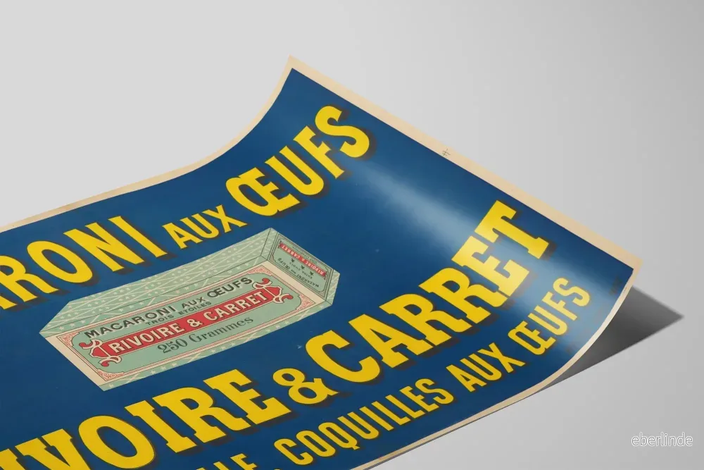 Vintageposter med äggmakaroner Rivoire & Carret - Bild 2