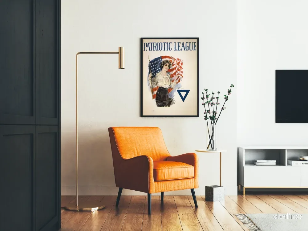 Vintageposter för Patriotic League - Amerikansk väggdekoration - Bild 2