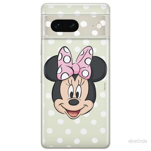ERT GROUP mobiltelefonfodral för Google PIXEL 7 originalt och officiellt licensierat Disney mönster Minnie 057 optimalt anpassad till formen på mobiltelefonen, gedeeltelijk transparant 5905795140960