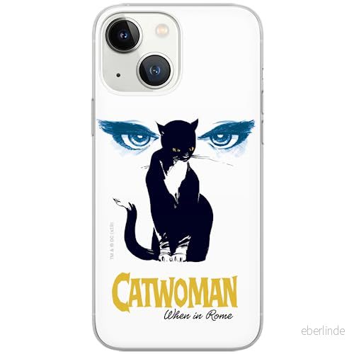 ERT GROUP mobiltelefonfodral för Iphone 13 originalt och officiellt licensierat DC mönster Catwoman 007 Vit optimalt anpassad till formen på mobiltelefonen, fodral tillverkad av TPU plast 5903932920369