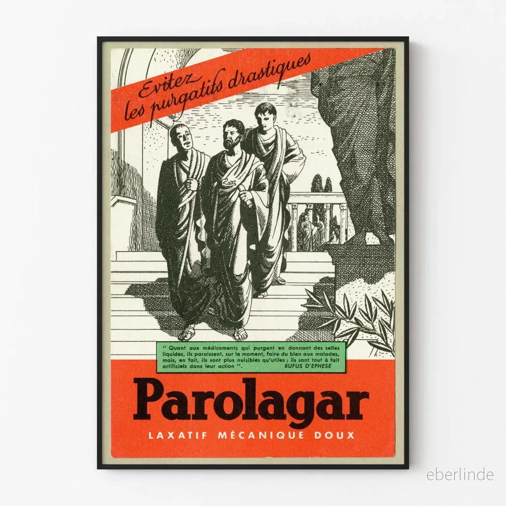 Vintageposter Parolagar - Retro medicinsk väggdekoration