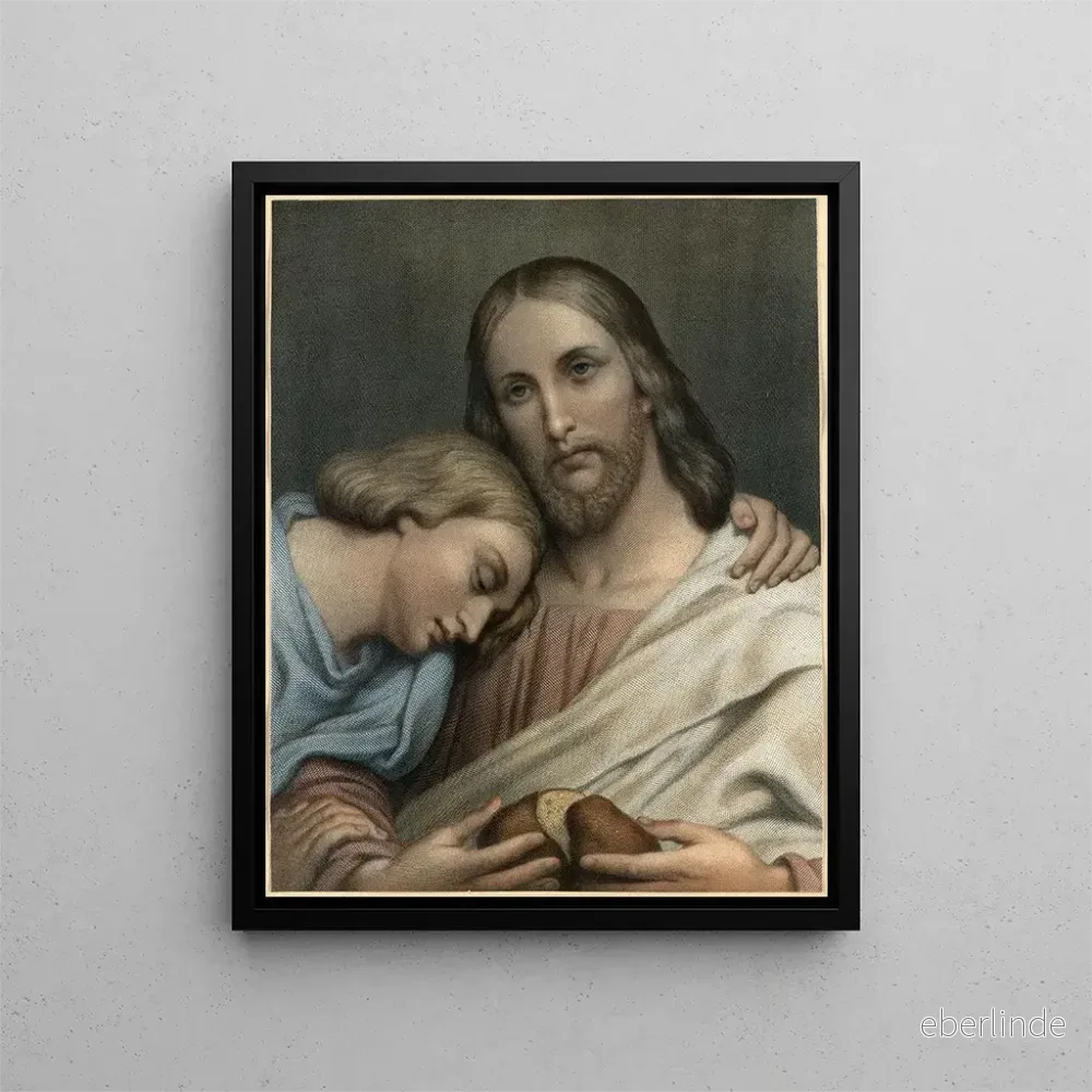 Målning Le Christ et saint Jean - Ary Scheffer | Konsttryck