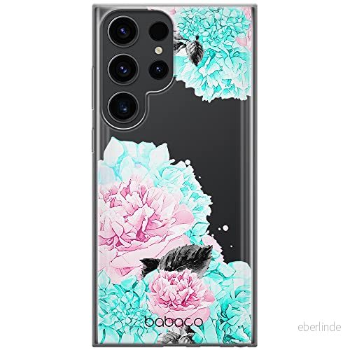 ERT GROUP mobiltelefonfodral för Samsung S23 ULTRA originalt och officiellt licensierat Babaco mönster Flowers 002 optimalt anpassad till formen på mobiltelefonen, gedeeltelijk transparant 5905511469917