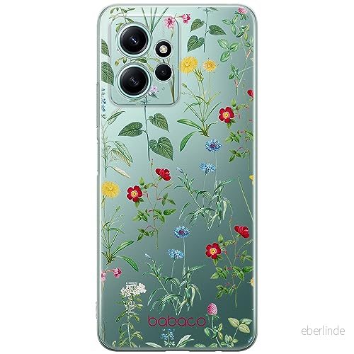 ERT GROUP mobiltelefonfodral för Xiaomi REDMI NOTE 12 4G originalt och officiellt licensierat Babaco mönster Flowers 042 optimalt anpassad till formen på mobiltelefonen, gedeeltelijk transparant 5905511947187
