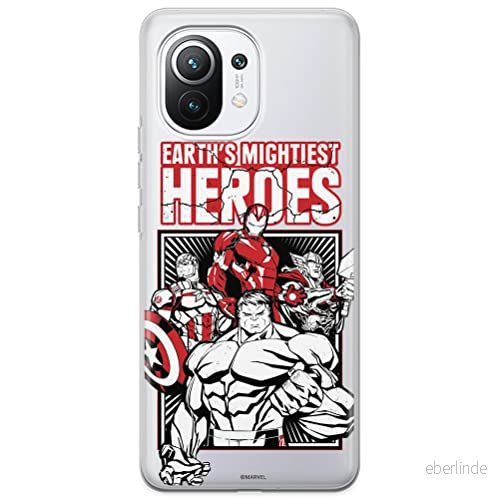ERT GROUP mobiltelefonfodral för Xiaomi 11 originalt och officiellt licensierat Marvel mönster Avengers 005 optimalt anpassad till formen på mobiltelefonen, gedeeltelijk transparant 5903537117805