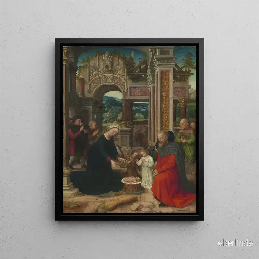 Målning L'Adoration des bergers - Adriaen Isenbrandt | Konsttryck