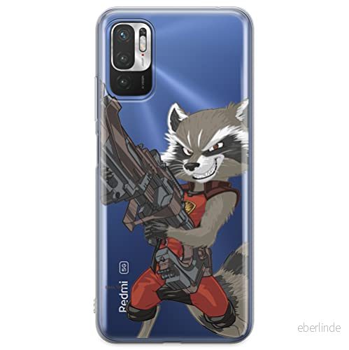 ERT GROUP mobiel telefoonhoesje voor Xiaomi REDMI NOTE 10 5G / POCO M3 PRO origineel en officieel erkend Marvel patroon Rocket 008 aangepast aan de vorm van mobiele telefoon, gedeeltelijk bedrukt 5904805609534
