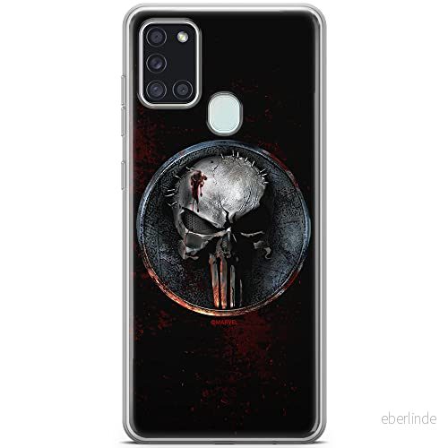 ERT GROUP mobiltelefonfodral för Samsung A21s originalt och officiellt licensierat Marvel mönster Punisher 004 optimalt anpassad till formen på mobiltelefonen, fodral tillverkad av TPU plast 5903040257869