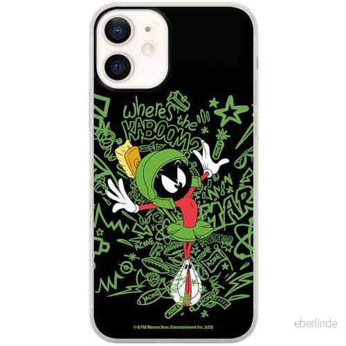 ERT GROUP mobiltelefonfodral för Iphone 12 Mini originalt och officiellt licensierat Looney Tunes mönster Marvin 007 optimalt anpassad till formen på mobiltelefonen, fodral tillverkad av TPU plast 5905795130459
