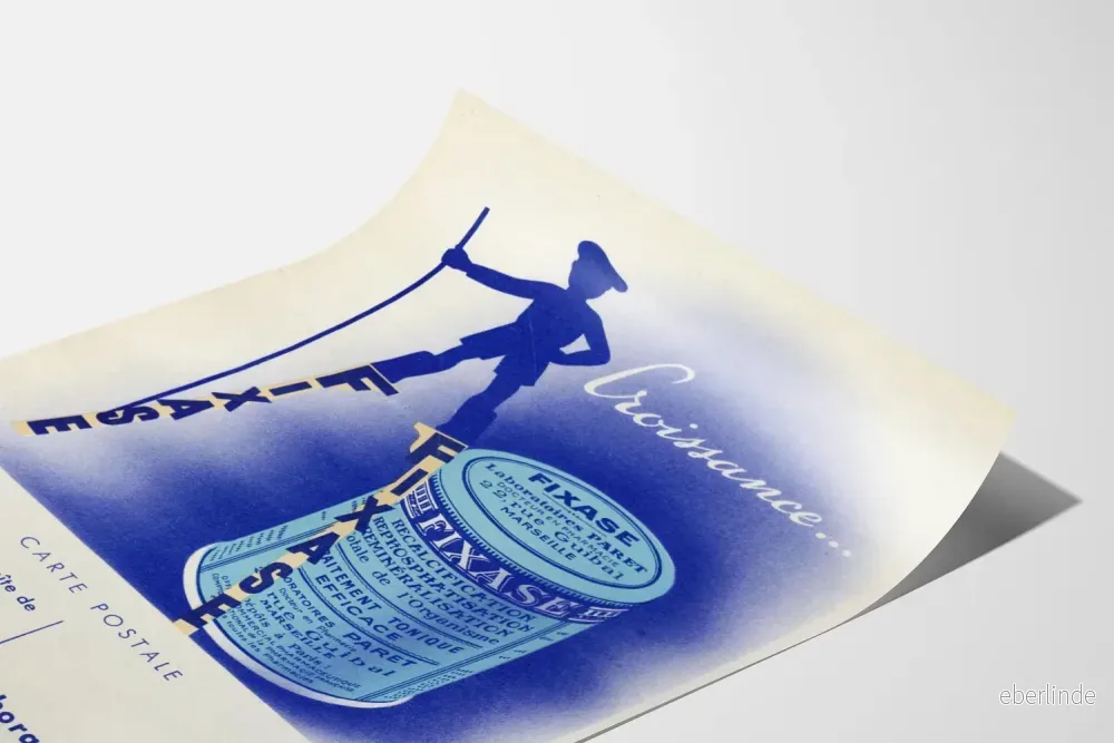 Vintage reklamposter för Fixase Laboratoire Paret Marseille - Bild 3