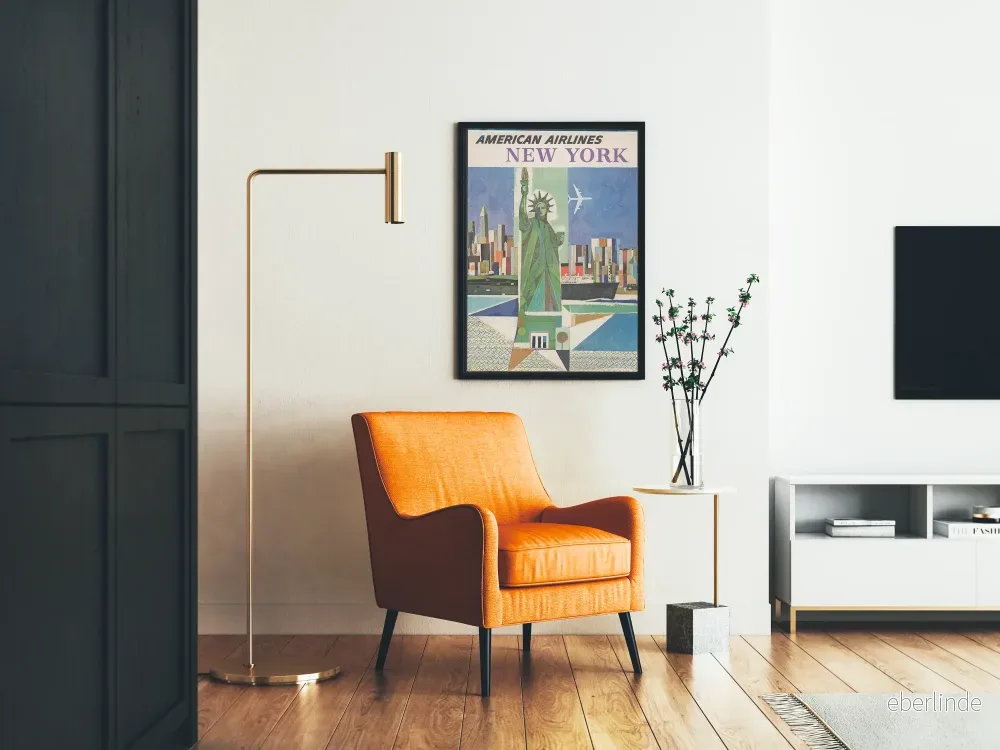 Vintage American Airlines-Poster New York Frihetsgudinnan - Bild 2