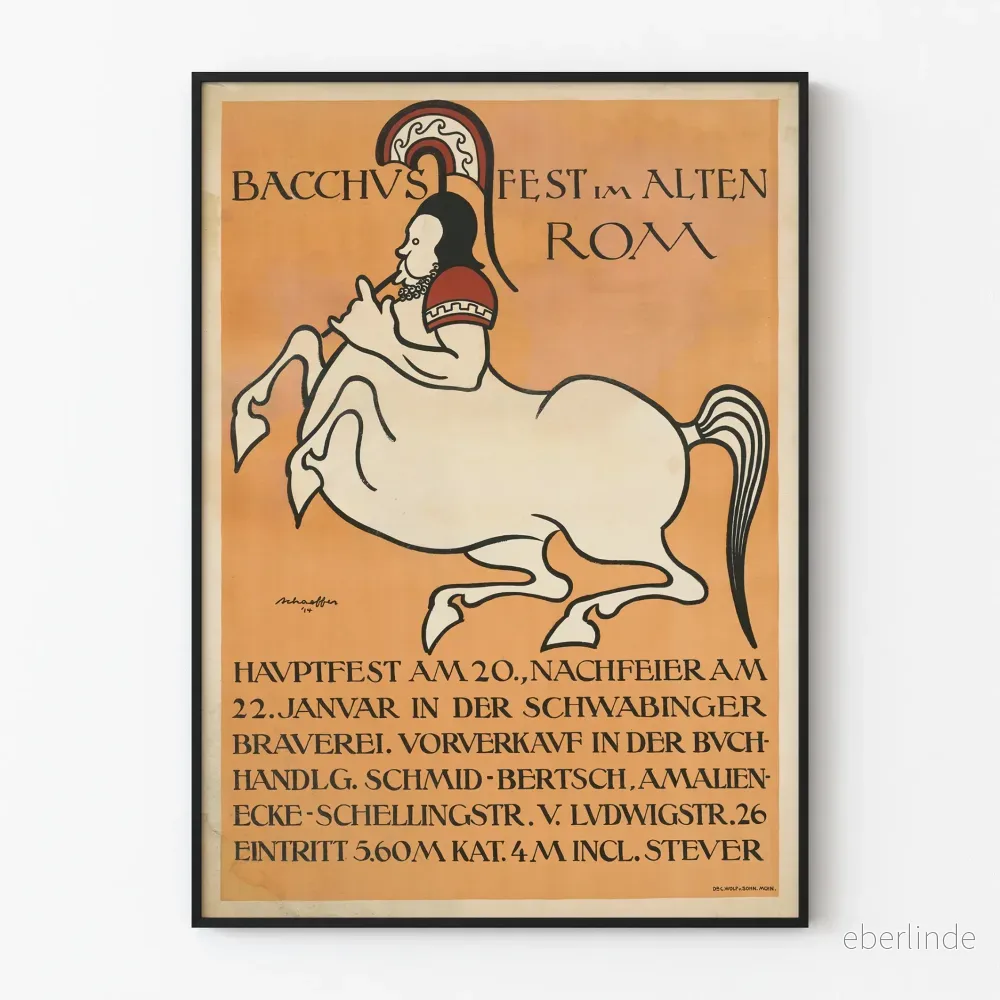 Poster Bacchus Fest i det gamla Rom - Vintage väggdekoration för evenemang