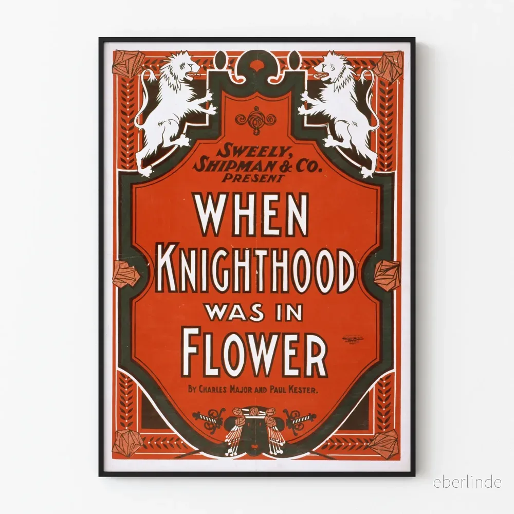 Dekorativ poster När riddarskapet blomstrade – Vintage medeltidsstil Dekorativ poster När riddarskapet blomstrade – Vintage medeltidsstil