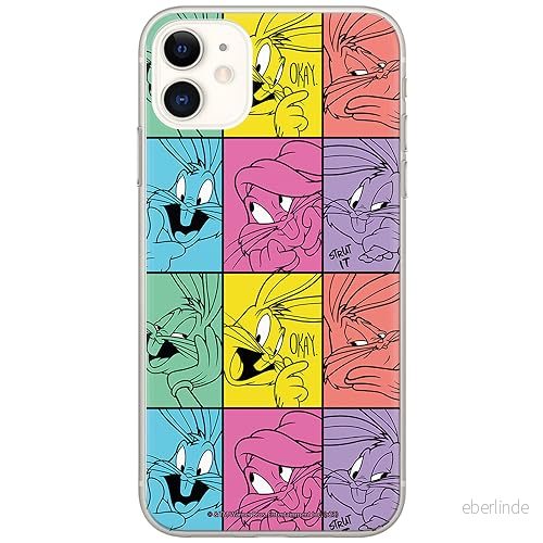 ERT GROUP mobiltelefonfodral för Iphone 11 originalt och officiellt licensierat Looney Tunes mönster Bugs 026 optimalt anpassad till formen på mobiltelefonen, fodral tillverkad av TPU plast 5905795092498