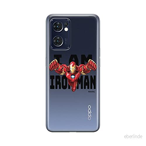 ERT GROUP mobiltelefonfodral för Oppo RENO 7 5G originalt och officiellt licensierat Marvel mönster Iron Man 028 optimalt anpassad till formen på mobiltelefonen, gedeeltelijk transparant 5905511312855
