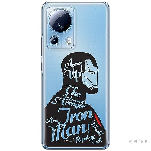 ERT GROUP mobiltelefonfodral för Xiaomi 13 LITE/CIVI 2 originalt och officiellt licensierat Marvel mönster Iron Man 010 optimalt anpassad till formen på mobiltelefonen, gedeeltelijk transparant 5905511934217