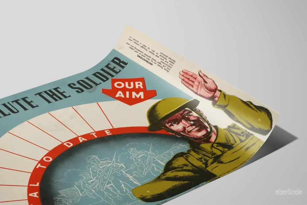 Vintageaffisch Salute the Soldier - Militär väggdekoration poster - Bild 2