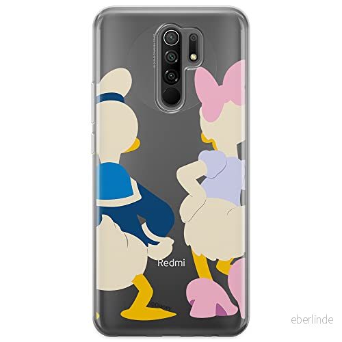 ERT GROUP mobiltelefonfodral för Xiaomi REDMI 9 originalt och officiellt licensierat Disney mönster Donald & Daisy 001 optimalt anpassad till formen på mobiltelefonen, gedeeltelijk transparant 5903040305218
