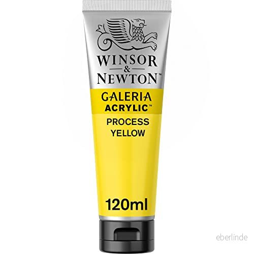 Winsor & Newton 2131537 Galeria akrylfärg, hög pigmentering, ljusäkta, krispig konsistens, 120 ml rör process gul 94376987034