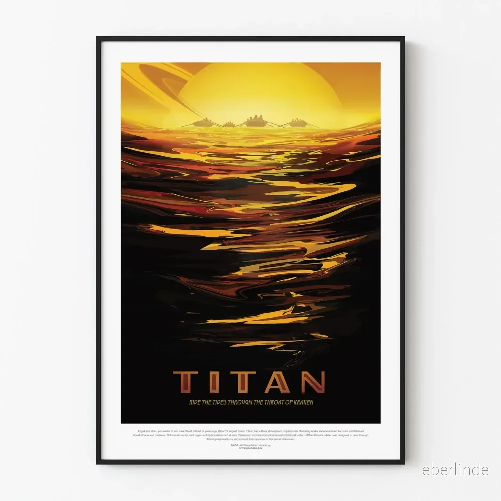 Dekorativ poster Titan – Universum och rymdforskning Dekorativ poster Titan – Universum och rymdforskning
