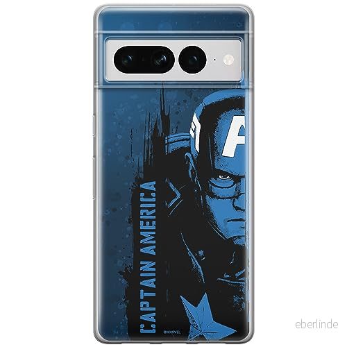 ERT GROUP mobiltelefonfodral för Google PIXEL 7 PRO originalt och officiellt licensierat Marvel mönster Captain America 010 anpassad till formen på mobiltelefonen, fodral tillverkad av TPU plast 5905795179885
