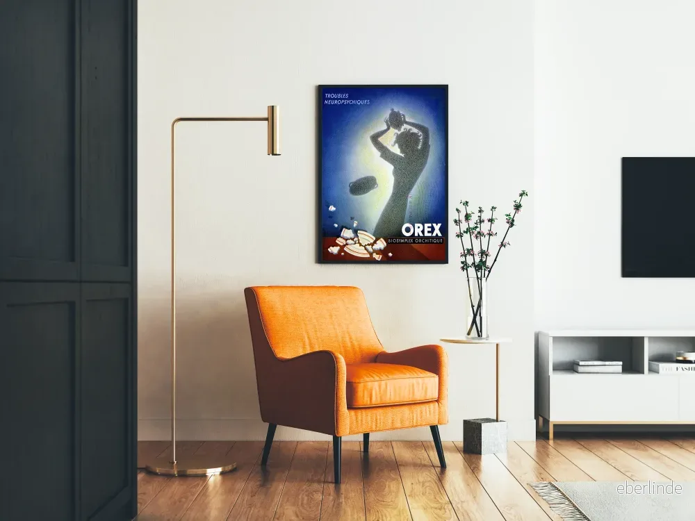 Vintageposter för väggdekoration Orex neuropsykiska problem - Bild 2