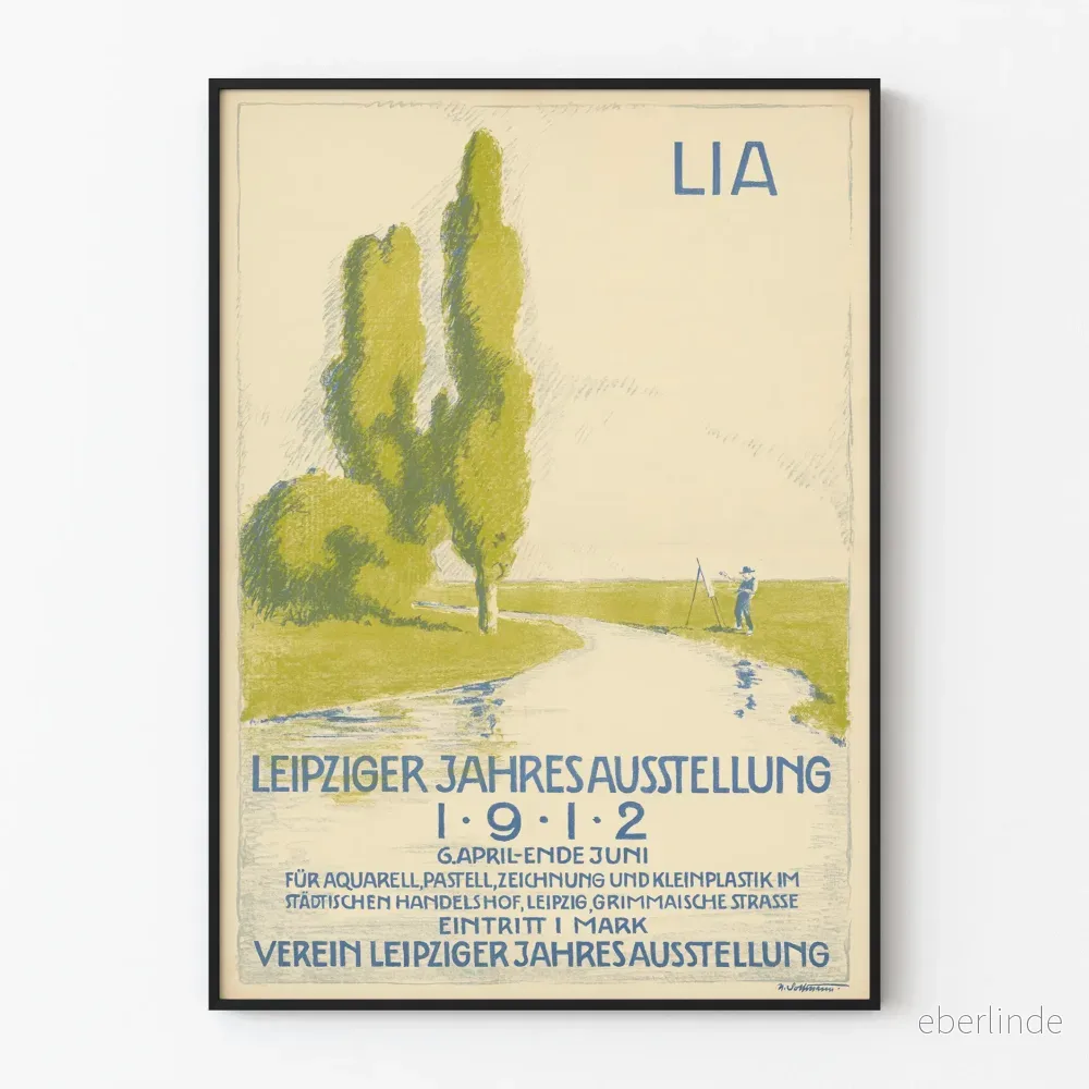 Art Nouveau-Poster Lia Leipzig 1912 för väggdekoration Art Nouveau-Poster Lia Leipzig 1912 för väggdekoration