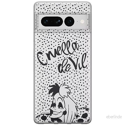 ERT GROUP mobiltelefonfodral för Google PIXEL 7 PRO originalt och officiellt licensierat Disney mönster Cruella 002 optimalt anpassad till formen på mobiltelefonen, gedeeltelijk transparant 5905795181468