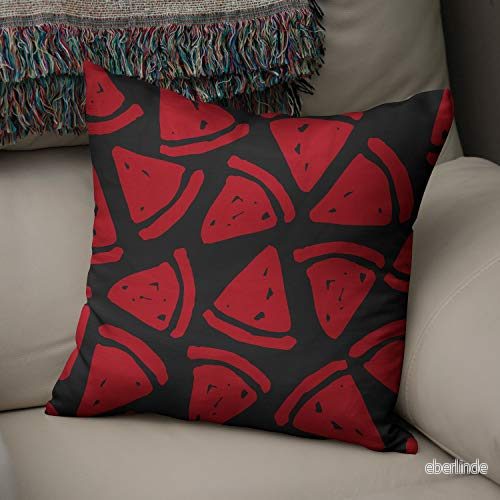 Bonamaison dekorativt kuddöverdrag röd svart prydnadskudde överdrag, heminredning örngott för vardagsrum, soffa, sovrum, storlek: 50 x cm designad och tillverkad i Turkiet 4546680203332