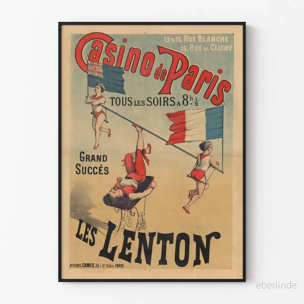 Vintageposter Casino de Paris - Les Lenton
