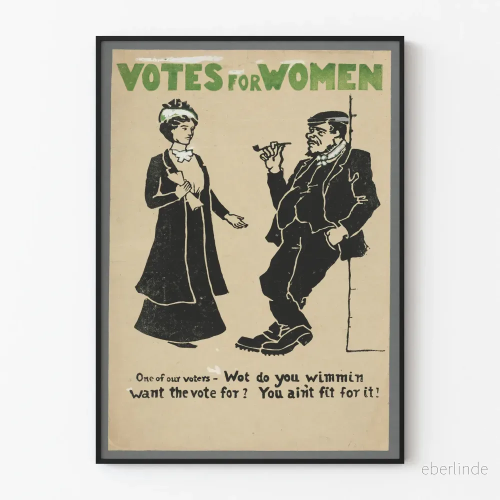 Vintageposter för kvinnors rösträtt för engagerande väggdekoration