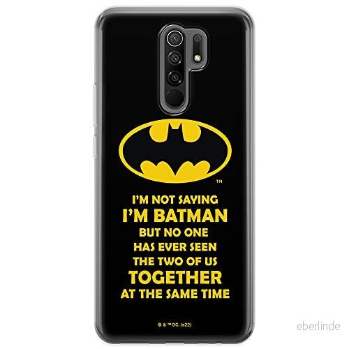 ERT GROUP mobiltelefonfodral för Xiaomi REDMI 9 originalt och officiellt licensierat DC mönster Batman 053 optimalt anpassad till formen på mobiltelefonen, fodral tillverkad av TPU plast 5905131551863