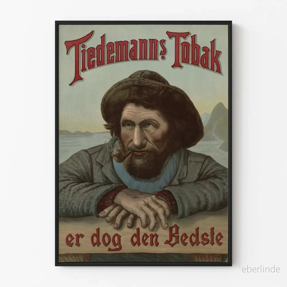 Vintageposter Tiedemanns Tobak Väggdekoration Retro Vintageposter Tiedemanns Tobak Väggdekoration Retro