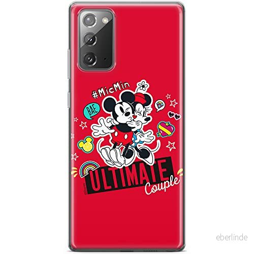 ERT GROUP mobiltelefonfodral för Samsung GALAXY NOTE 20 originalt och officiellt licensierat Disney mönster Mickey & Minnie 012 anpassad till formen på mobiltelefonen, fodral tillverkad av TPU plast 5903040449769