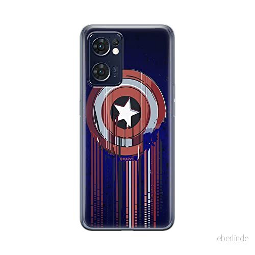 ERT GROUP mobiltelefonfodral för Oppo RENO 7 5G originalt och officiellt licensierat Marvel mönster Captain America 017 optimalt anpassad till formen på mobiltelefonen, fodral tillverkad av TPU plast 5905511305741
