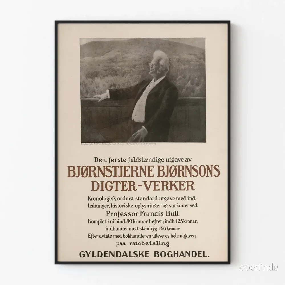 Vintageposter av Bjørnstjerne Bjørnson fullständiga verk