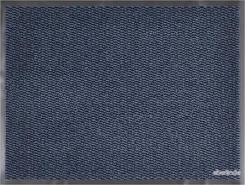 Andiamo Enkel smutsfångarmatta för husets ingång, flexibel användning som dörrmatta inuti eller skomatta, 80 x 120 cm, blå 4002398143457
