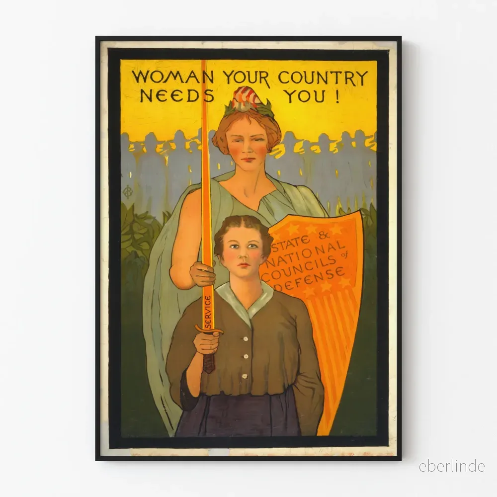 Vintageposter Woman Your Country Needs You för väggdekoration Vintageposter Woman Your Country Needs You för väggdekoration