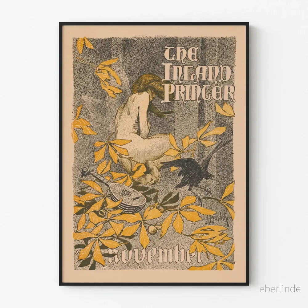 Vintageposter The Inland Printer november - Konstnärlig illustration och natur
