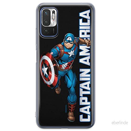 ERT GROUP mobiltelefonfodral för Xiaomi REDMI NOTE 10 5G / POCO M3 PRO originalt och officiellt licensierat Marvel mönster Captain America 030, fodral tillverkad av TPU plast 5904805324307