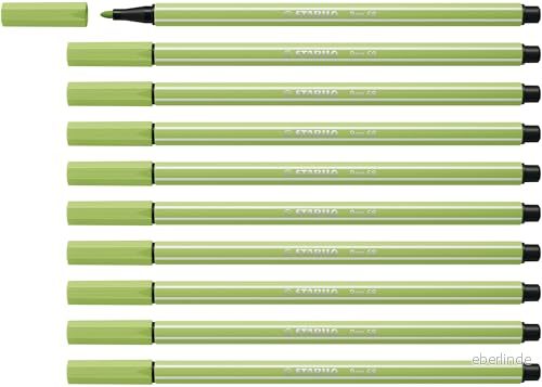 Premium tuschpenna STABILO Pen 68 ask med 10 Pistage 4006381574297