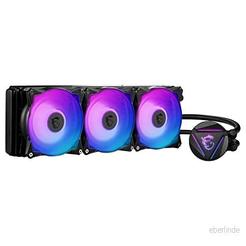 MSI MAG CORELIQUID 360R V2 AIO CPU vattenkylning, roterande ARGB blockhuvud, integrerad kylarpump, split flöde avdunstningssäkra slangar, enkel installation, AMD och Intel kompatibel 4719072864088