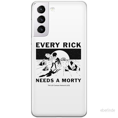 ERT GROUP mobiltelefonfodral för Samsung S21 PLUS originalt och officiellt licensierat Rick and Morty mönster & 045 anpassad till formen på mobiltelefonen, fodral tillverkad av TPU plast 5905795049409
