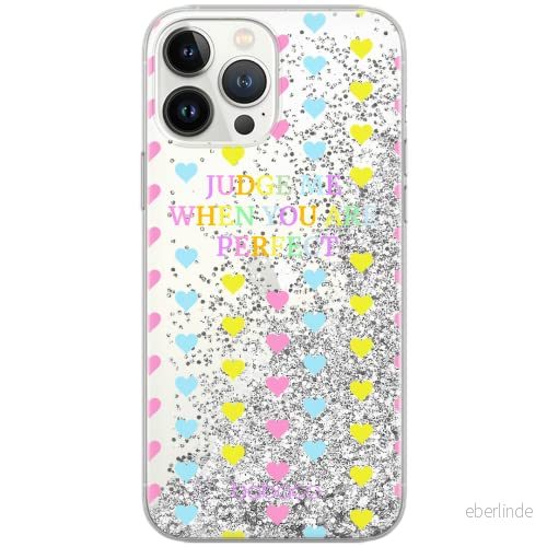 ERT GROUP mobiltelefonfodral för Apple Iphone 12 Mini originalt och officiellt licensierat Babaco mönster Judge me 001 Vit optimalt anpassad till formen på mobiltelefonen, med glitter overflow effekt 5903932889154