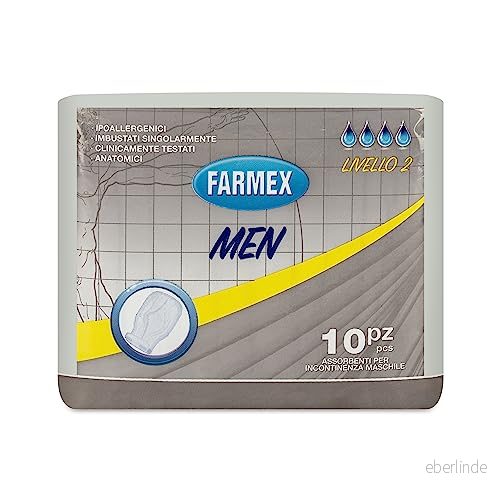 Farmex Man Inkontinensdynor för män svår absorbens nivå 2 10 st 8004007905001